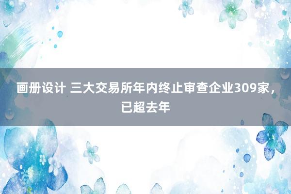 画册设计 三大交易所年内终止审查企业309家，已超去年