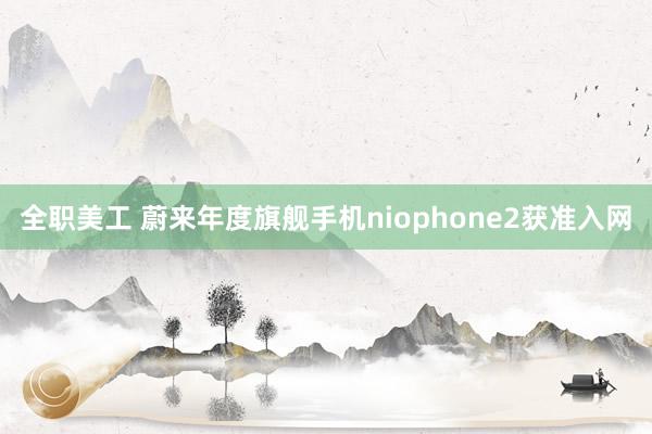 全职美工 蔚来年度旗舰手机niophone2获准入网